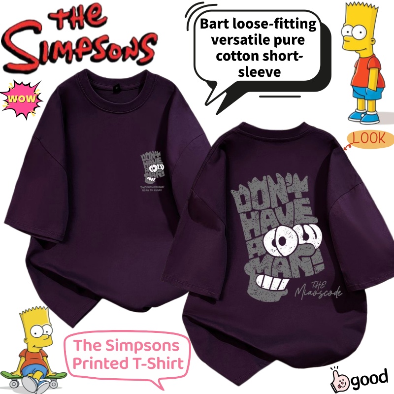 Anime Merchandise T Shirt - The Simpsons Bart Cartoon Summer Loose