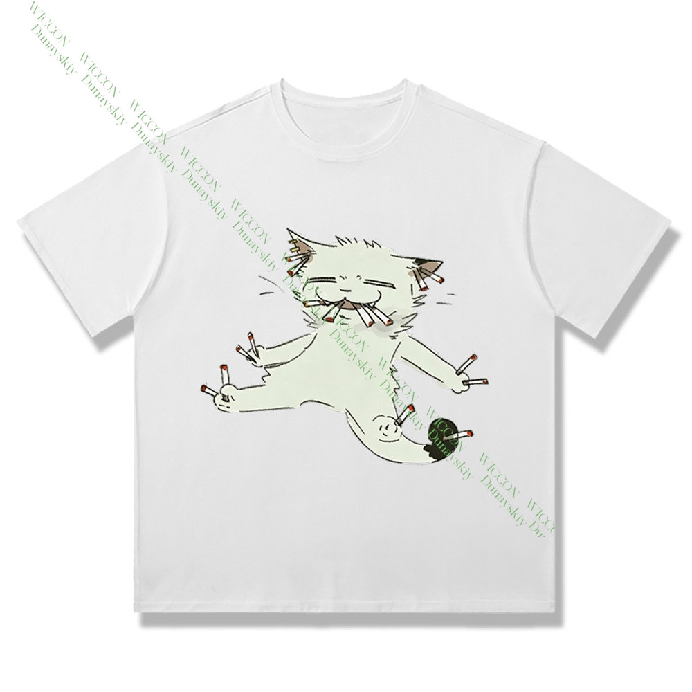 Chainsmoker Cat Yaniko Satou C - đánh giá và giá Anime Merchandise T Shirt