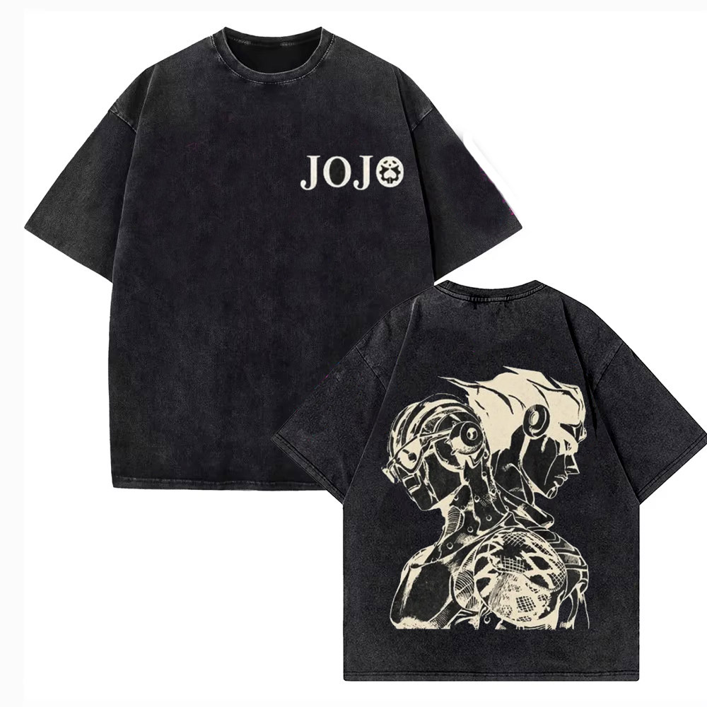 Vintage Washed TShirt Men JoJo - đánh giá và giá Jojo Anime Merchandise