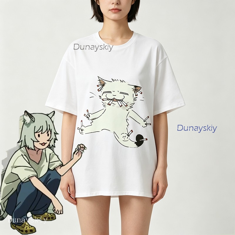 YesOk Chainsmoker Cat Yaniko S - đánh giá và giá Anime Merchandise T Shirt