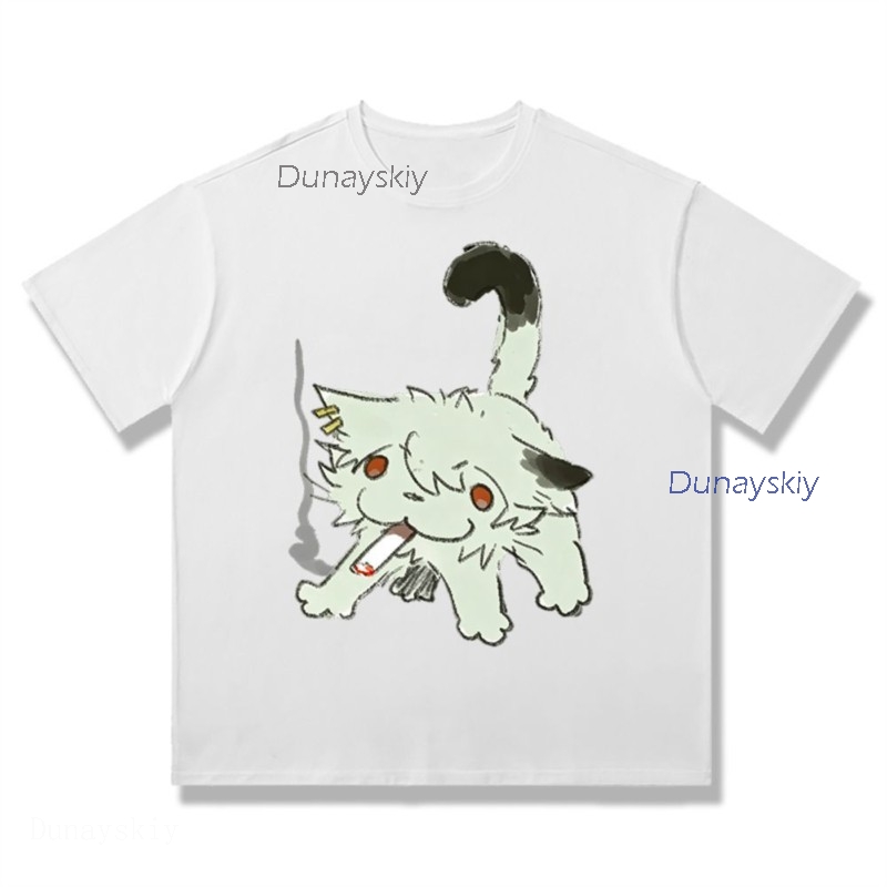 YesOk Chainsmoker Cat Yaniko S - đánh giá và giá Anime Merchandise T Shirt